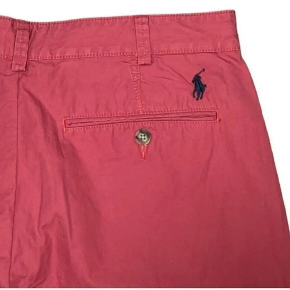Polo‎ Ralph Lauren Shorts Men size 32 Relaxed Fit Flat Front Casual Cotton Coral